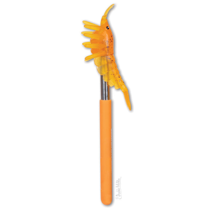 The Shrimp Back Scratcher features a quirky shrimp design, adding a fun touch to your workspace while keeping you comfortable and itch-free.