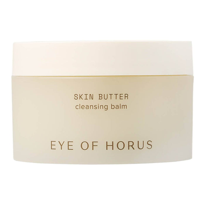 Jar of Eye of Horus Skin Butter cleansing balm on a white background.