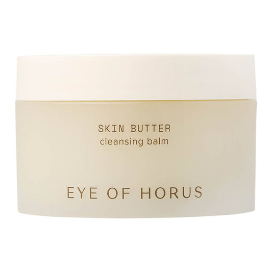 Jar of Eye of Horus Skin Butter cleansing balm on a white background.