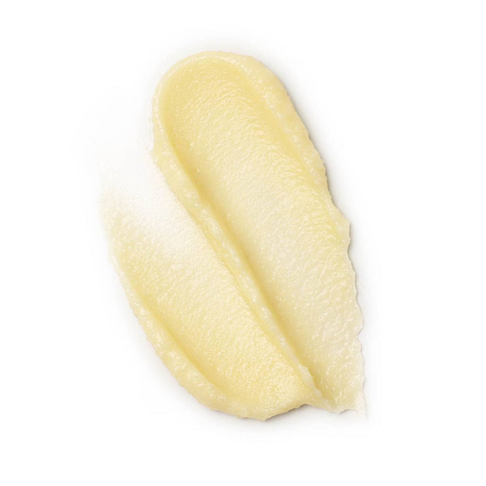 Swatch of textured skin butter cleansing balm on a white background.