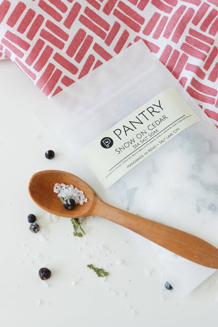 Snow on Cedar Sea Salt Soak - Cedar + Juniper Bath Salts