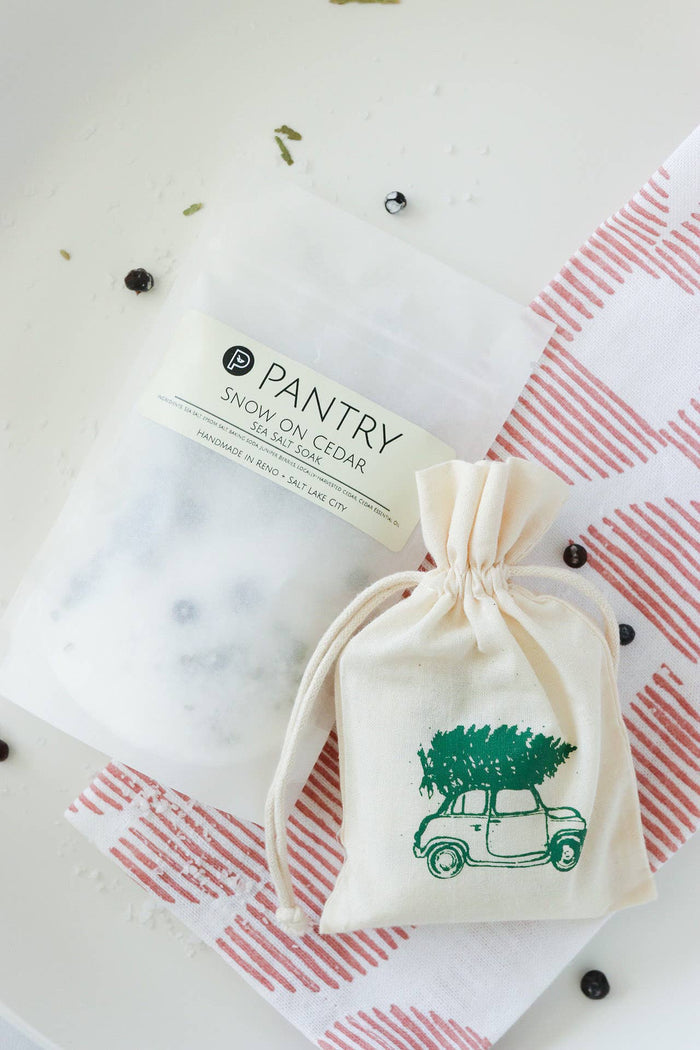 Snow on Cedar Sea Salt Soak - Cedar + Juniper Bath Salts