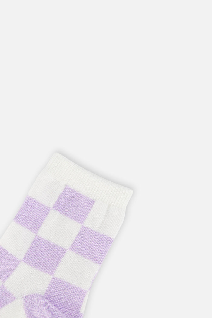 Socks (3 Pairs) Lavender, Pink, And White-2
