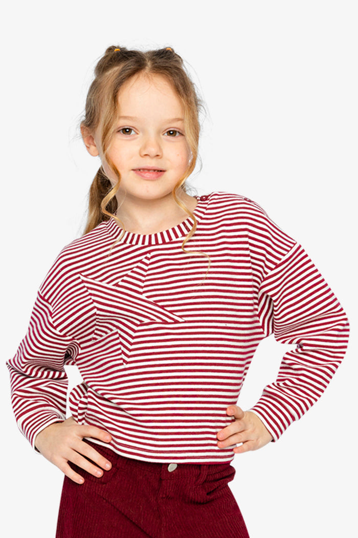 Soft Jersey Top Red And White Stripes-1