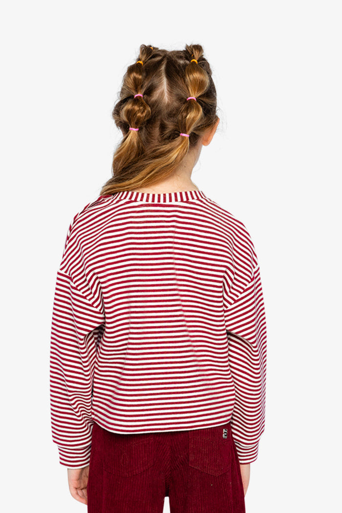 Soft Jersey Top Red And White Stripes-3