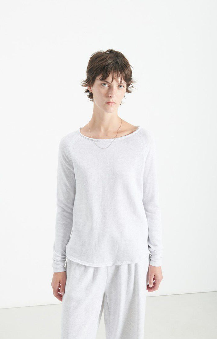 SONOMA LONG SLEEVE TEE SON31G in Arctic Melange by American Vintage