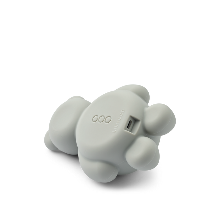 Liewood - Sound & Projector Lamp - Manuel - Bear - Dove Blue - Charging Port