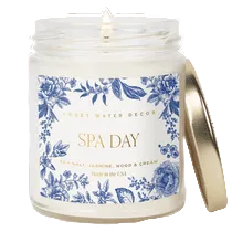 Spa Day Soy Patterned Candle - Clear Jar - 9 oz
