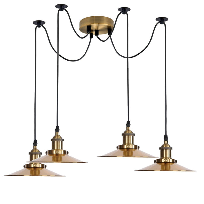 SPIDERWEB Four Light Industrial Multi Pendant Light ~6861