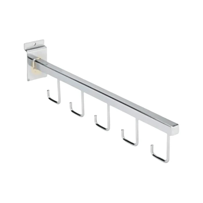 Straight 5 Hook Arm For Slat Wall  (10 Pack)