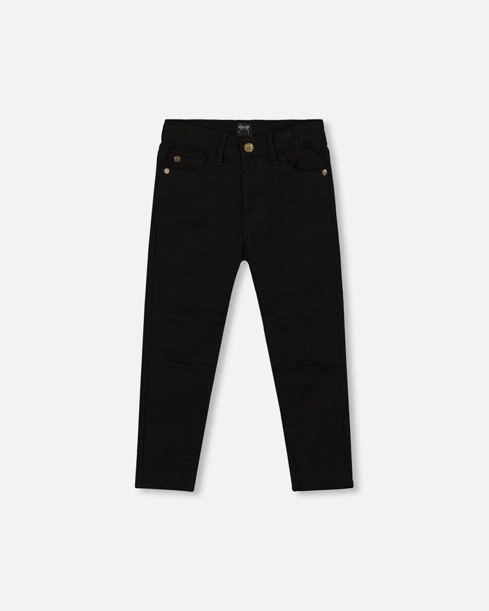 Stretch Twill Pants Black | Deux par Deux | Jenni Kidz