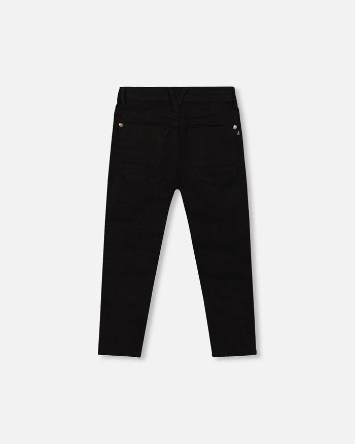 Stretch Twill Pants Black | Deux par Deux | Jenni Kidz