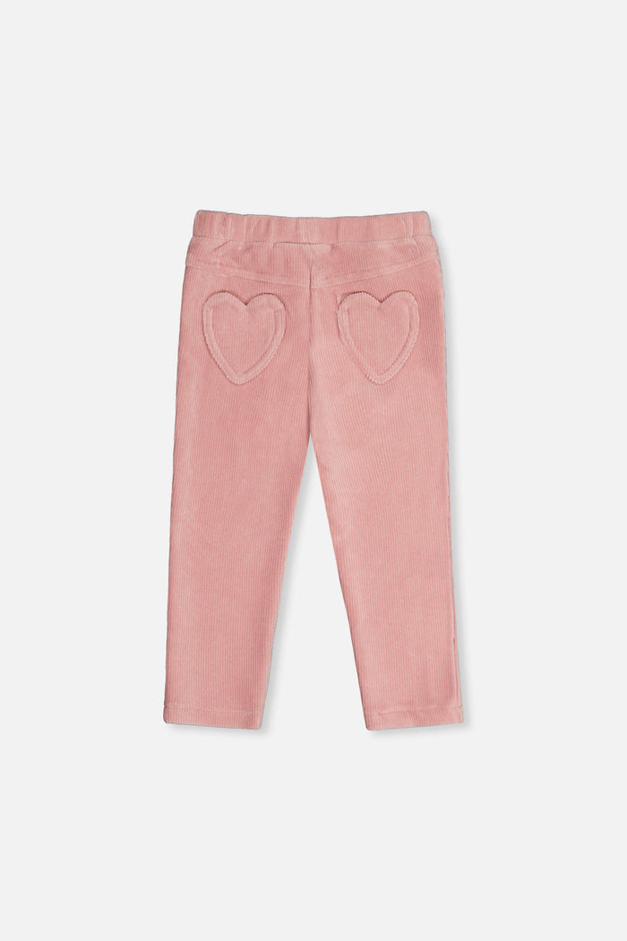 Stretch Velour Treggings Pale Dusty Pink-2