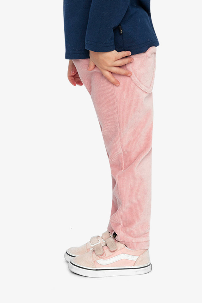 Stretch Velour Treggings Pale Dusty Pink-3