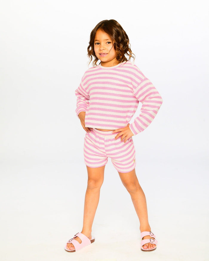 Striped Sweater Pink And White-1