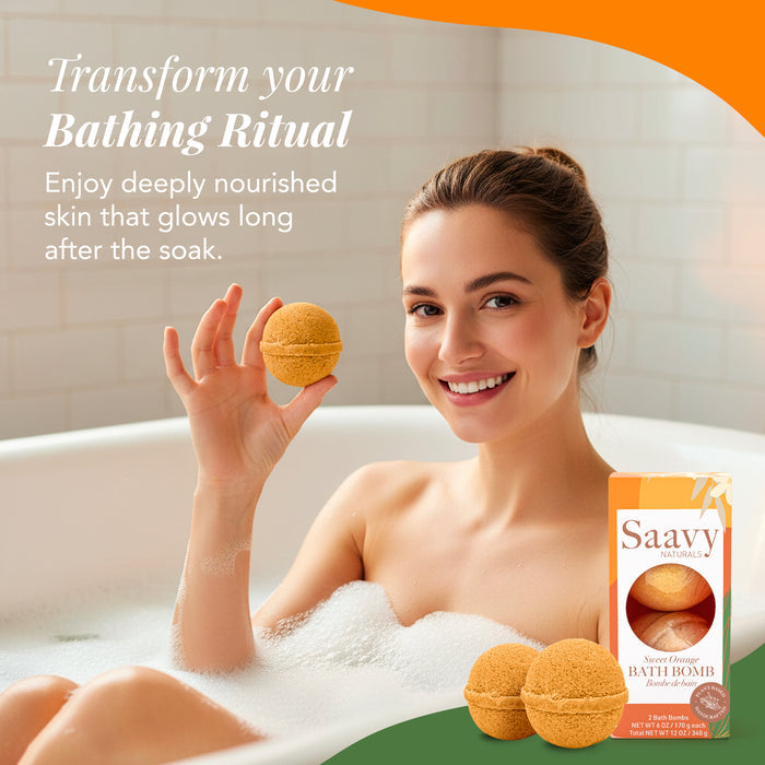 Sweet Orange Bath Bomb Duo - view 3