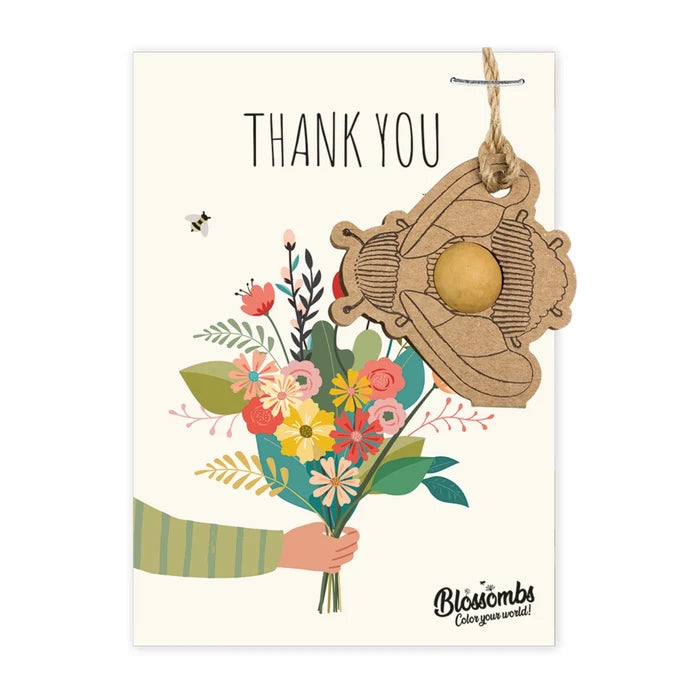 Thank You Bouquet Card + Wildflower Seed Ball