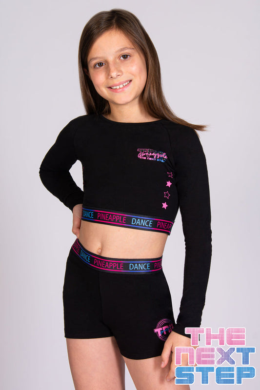 Girls' black matching dance outfit by The Next Step and Pineapple Dance Studios