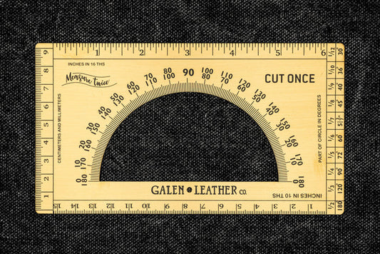 The Rectangle Protractor – Solid Brass Imperial and Metric Ruler with Protractor
