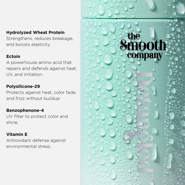 Product packaging with text detailing ingredients and benefits on a white background