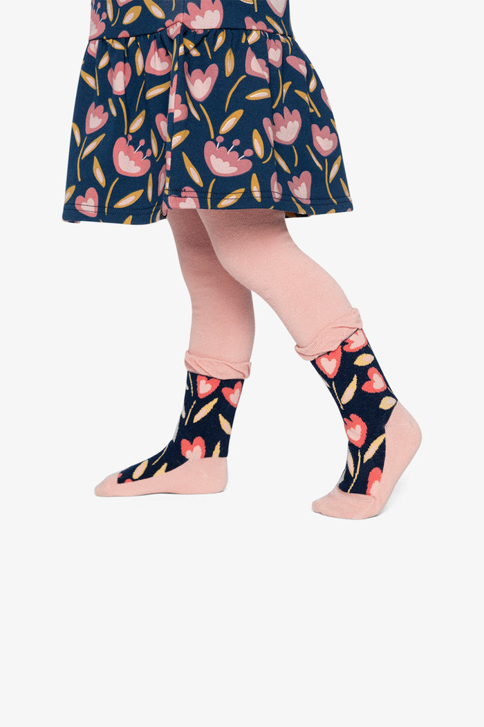 Tights Pale Dusty Pink And Navy-3