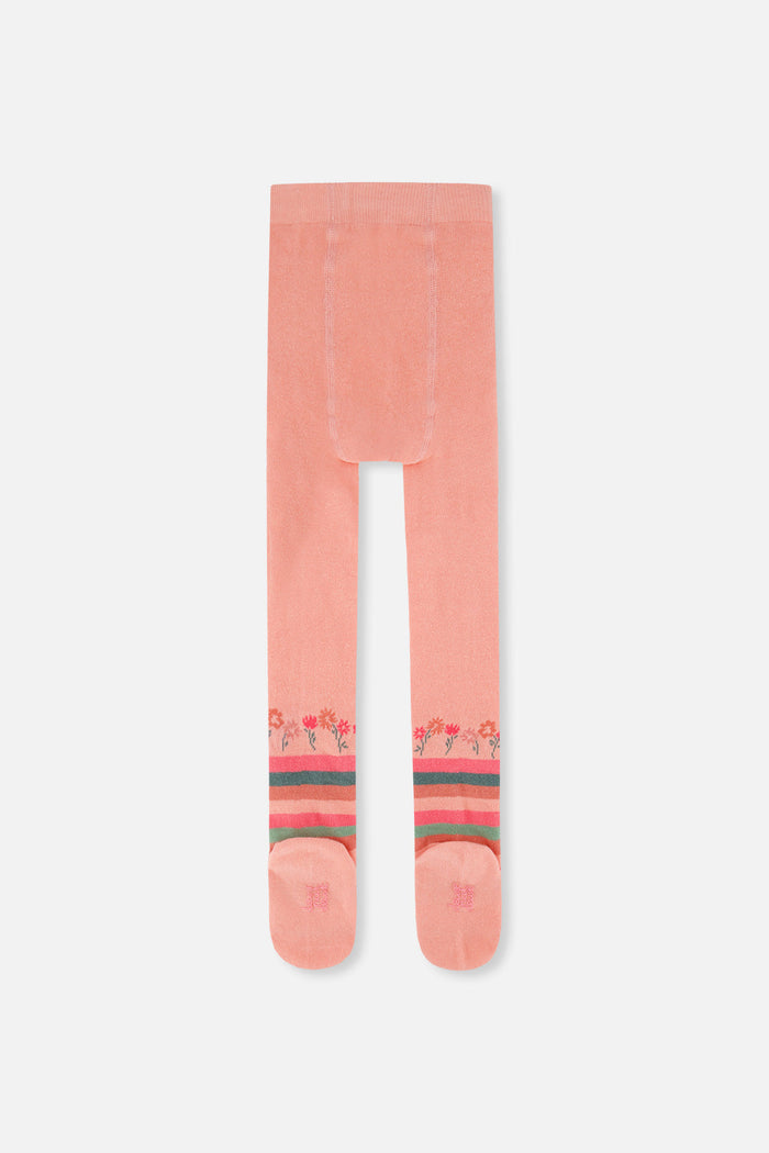 Tights Very Pale Pink And Green-3