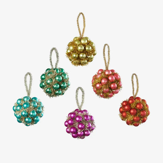 Tinsel Ball Ornament (Assorted)