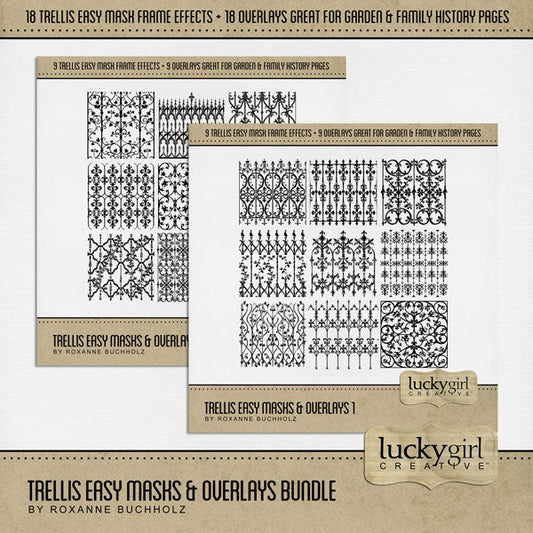 Trellis Easy Masks & Overlays Digital Scrapbook Bundle