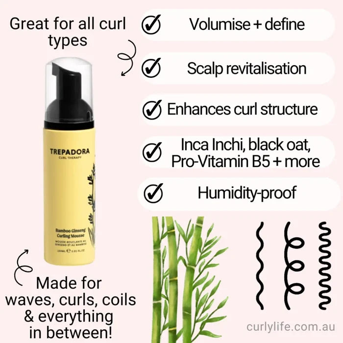 TREPADORA Bamboo Ginseng Curling Mousse