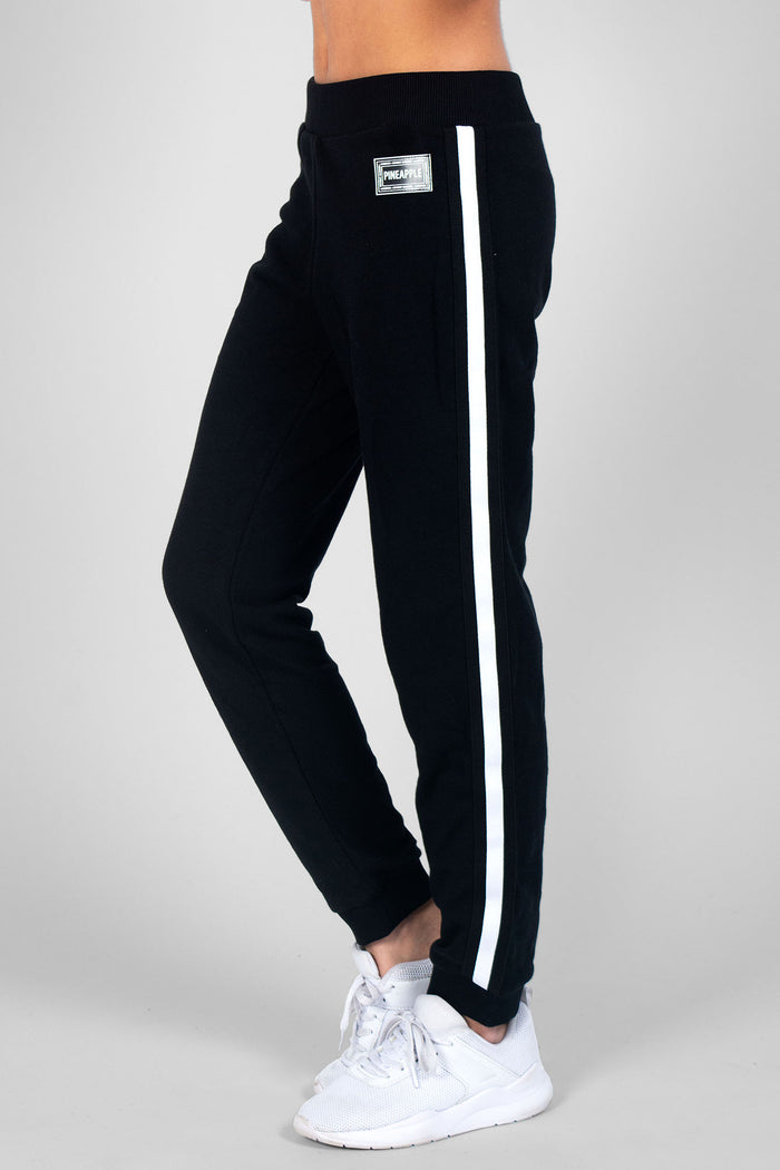 Girl wearing Pineapple black Unisex Kids' Stripe Joggers