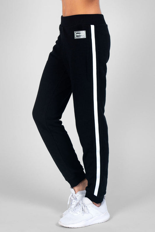 Girl wearing Pineapple black Unisex Kids' Stripe Joggers