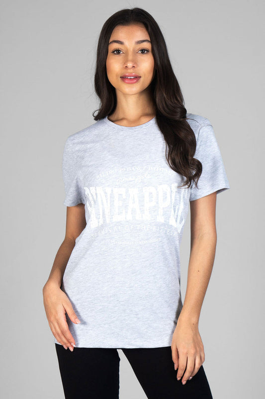 Woman wearing Pineapple Unisex grey T-Shirt