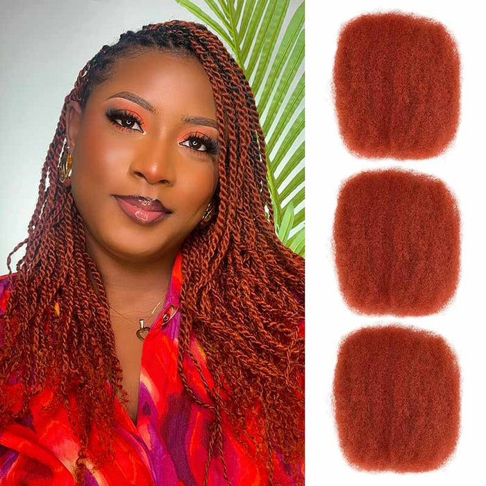 qvr dark organe affordable afro kinky hair for braiding hair