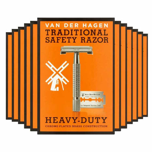 Van Der Hagen Traditional  Safety Razor - 12 Pack