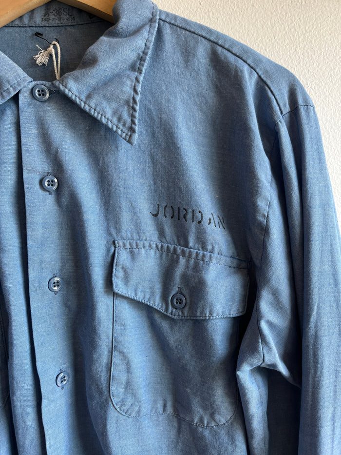 Vintage 1970’s USN Chambray Button Up Shirt - La Lovely Vintage