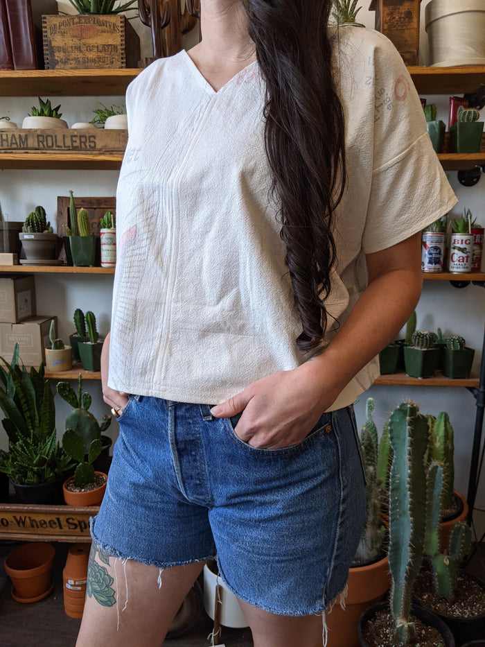 Vintage Feed Sack Custom DDV Shirt - La Lovely Vintage