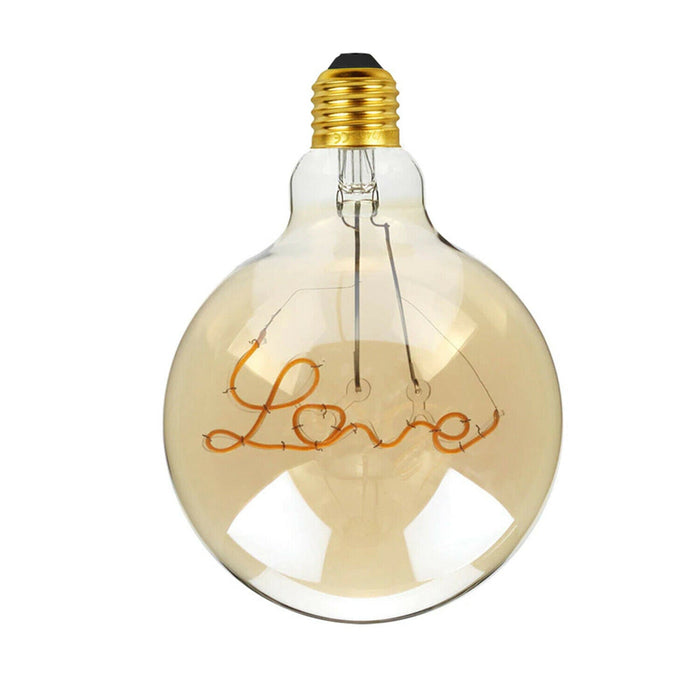 Vintage G125 4W E27 Edison LED Ampoule à vis Rétro Filament Verre Ampoule