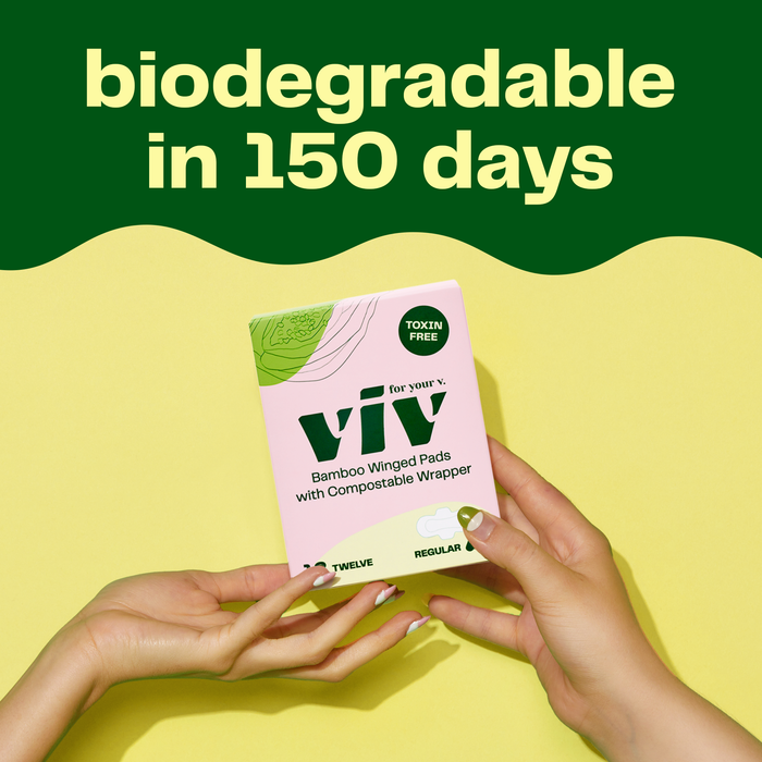 Viv Bamboo Winged Pads - Plant-Based Day & Night Pads