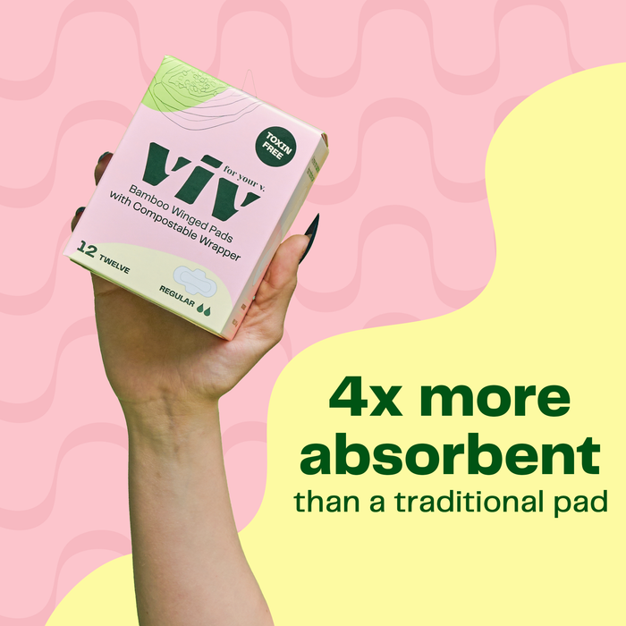 Viv Bamboo Winged Pads - Plant-Based Day & Night Pads
