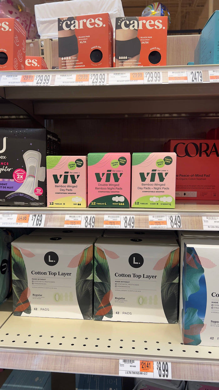 Viv Bamboo Winged Pads - Plant-Based Day & Night Pads