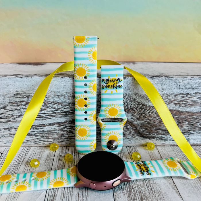 Walking On Sunshine Print Silicone Band For Samsung Watch