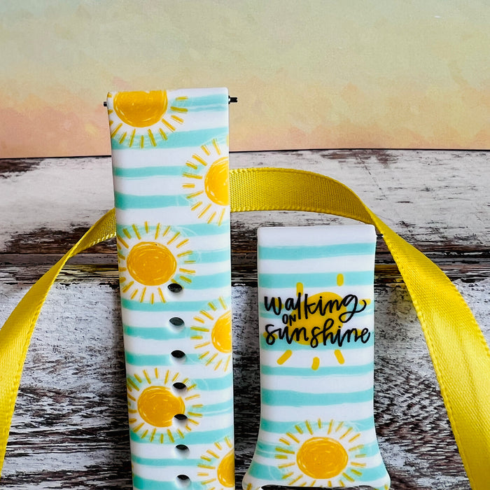 Walking On Sunshine Print Silicone Band For Samsung Watch