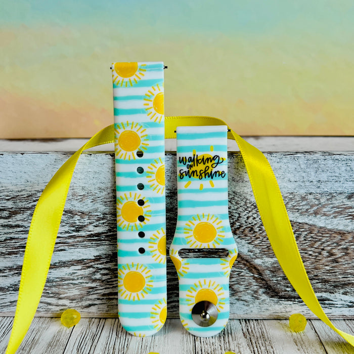 Walking On Sunshine Print Silicone Band For Samsung Watch