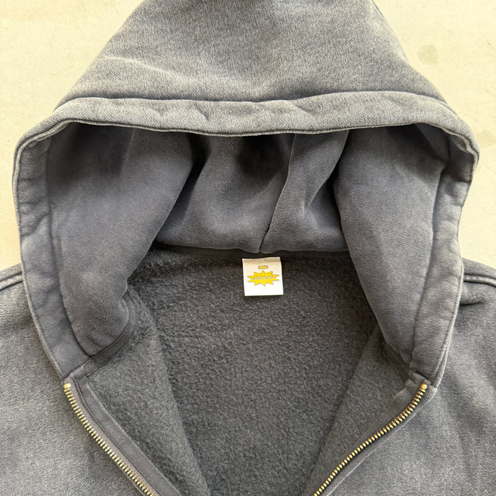 Washed Black Zip Up