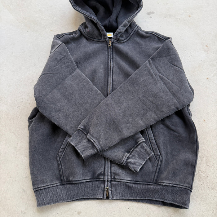 Washed Black Zip Up
