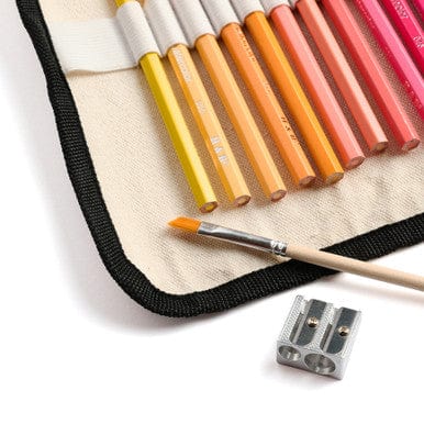 Watercolor Pencils with Canvas Roll Up - 36 Pack