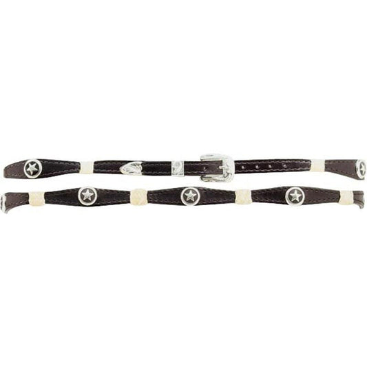 Western Star Leather Black Hat Band