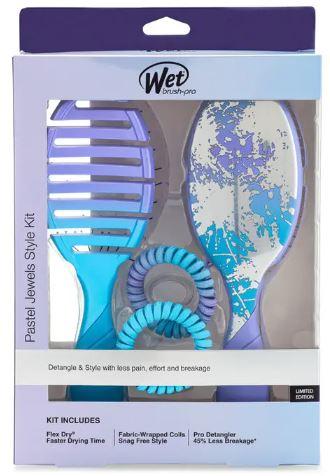 Wetbrush Pastel Jewels Detangler Style Kit