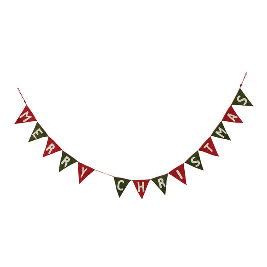 Wool Felt "Merry Christmas" Pennant Banner