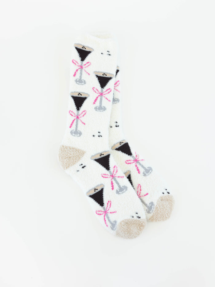 World's Softest Espresso Martini Cozy Crew Socks
